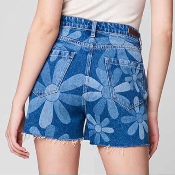 NWT Blank NYC Fresh as a Daisy Floral Pattern The Reeve High-Rise Ribcage Shorts - Picture 3 of 13